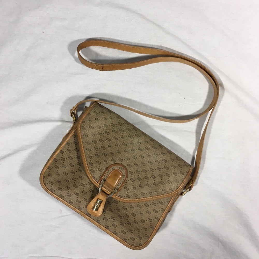 Vintage Gucci Crossbody bag Beige Mignon Print